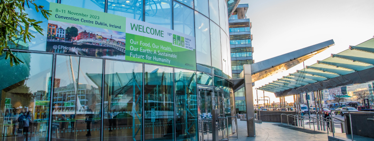 Entrance of the European Public Health Conference in the Convention Centre of Dublin. Author: The Photo Project